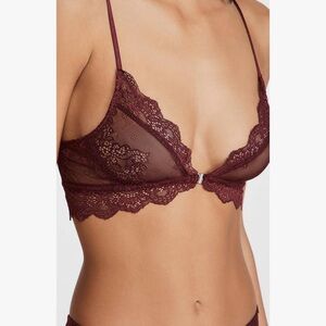 ONLY HEARTS so fine lace tank bralette sapphire blue purple Large Like New